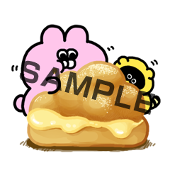 うさんとたぬん　もぐもぐ